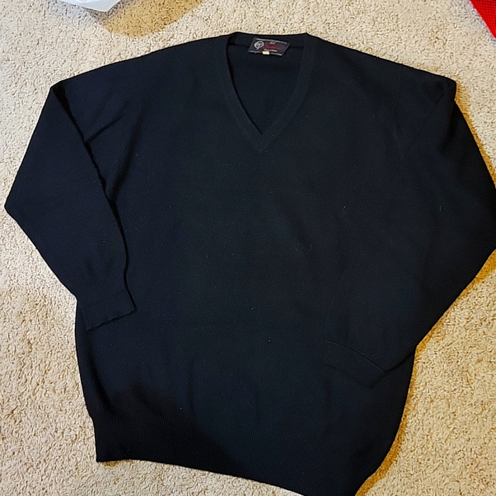 Vtg Cashmere V Neck Sweater